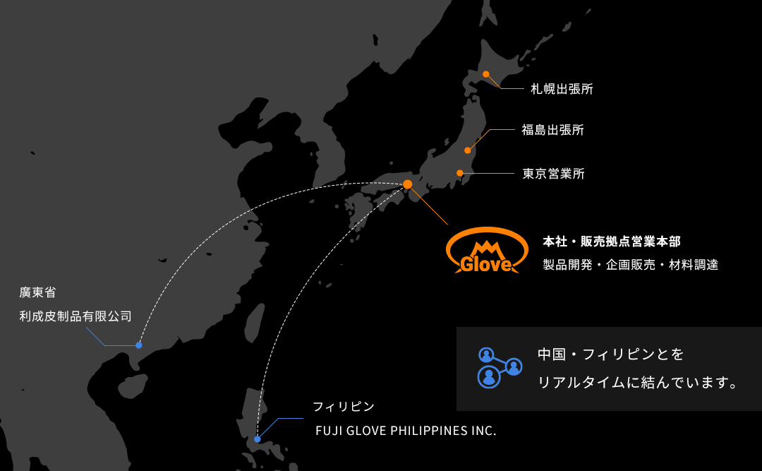 生産・販売拠点の地図